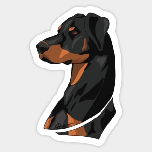 Doberman Portrait Sticker